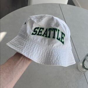 Seattle Seahawks White Bucket Hat
